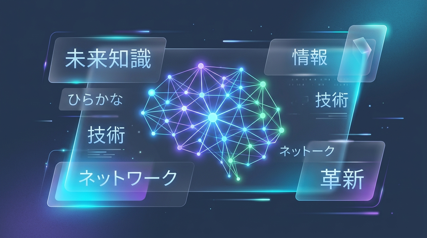 Art visuel du réseau de connaissances du futur KOTOBA LAB